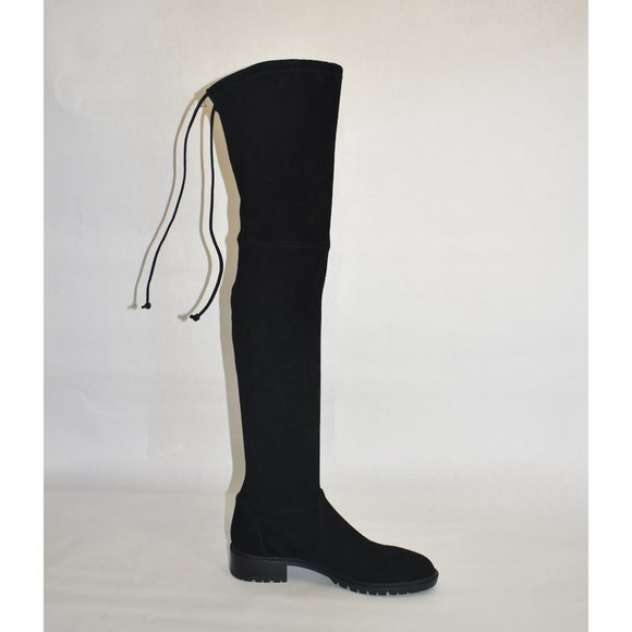 Stuart Weitzman City Over The Knee Boot Black Suede Size 7.5 B S4957 - Picture 4 of 10